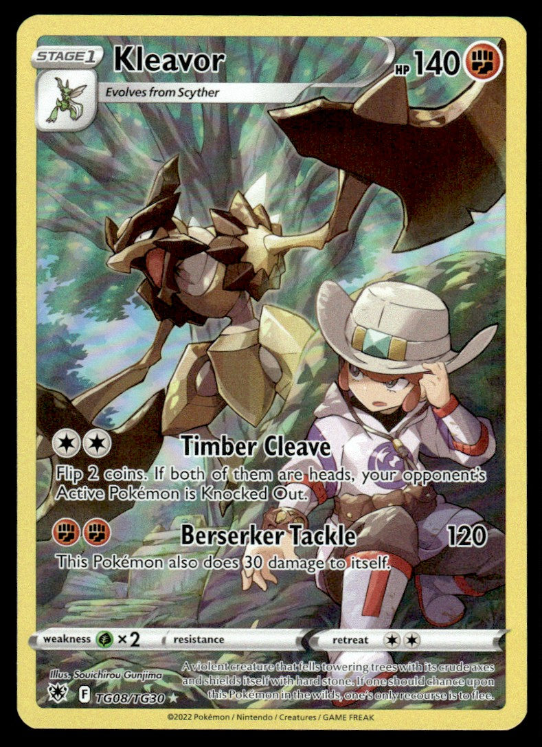 2022 Pokemon Sword & Shield Series - Astral Radiance - Trainer Gallery TG08 Kleavor Near Mint