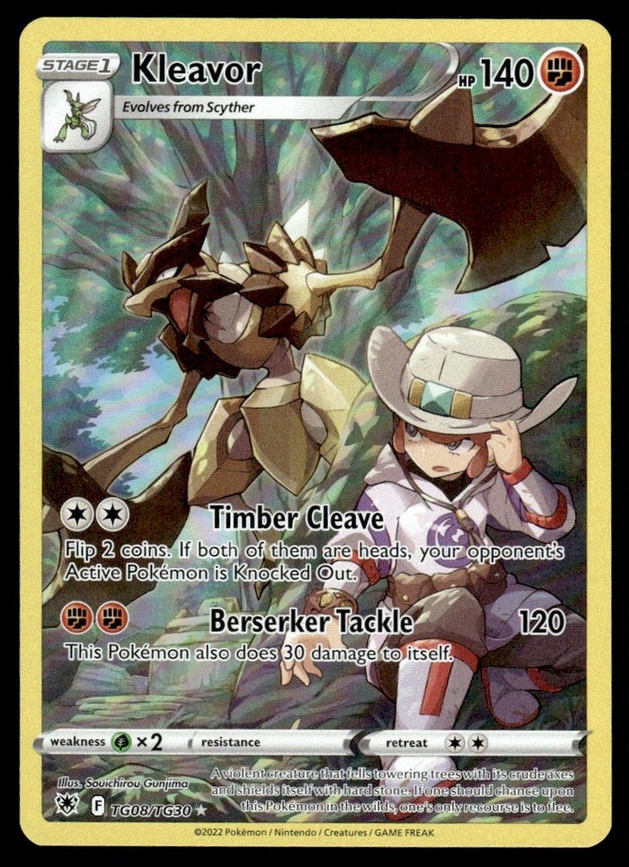 2022 Pokemon Sword & Shield Series - Astral Radiance - Trainer Gallery TG08 Kleavor Near Mint