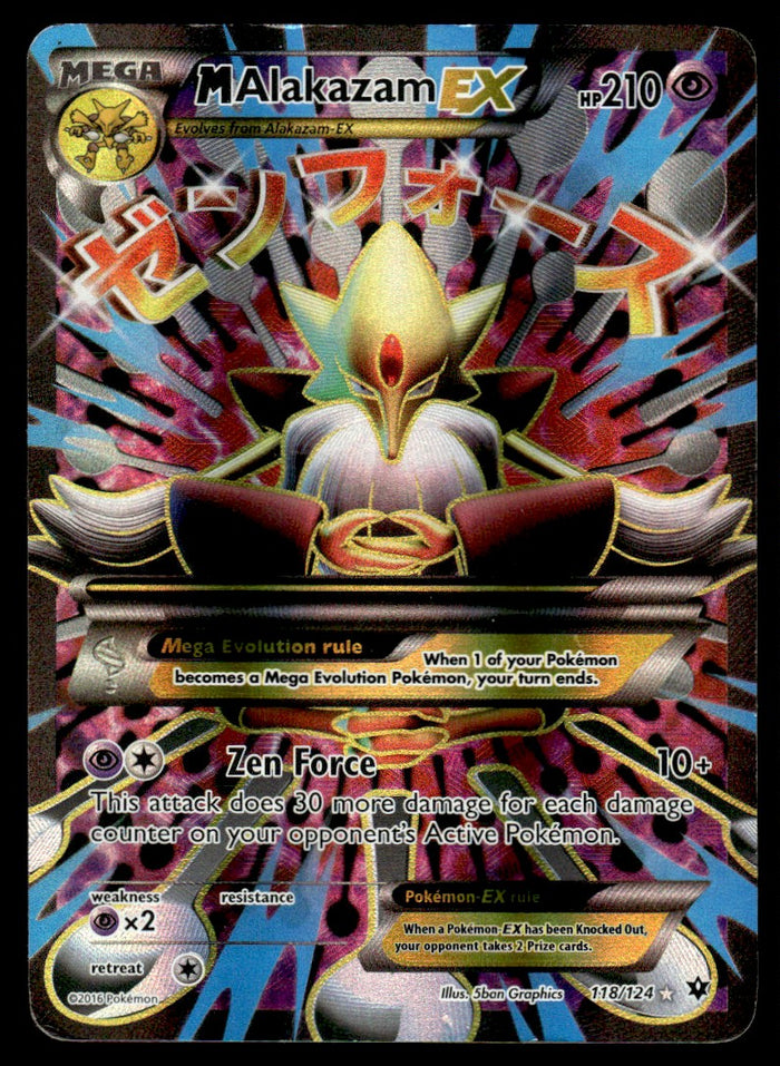 2016 Pokemon XY - Fates Collide 118 M Alakazam-EX Heavy Play