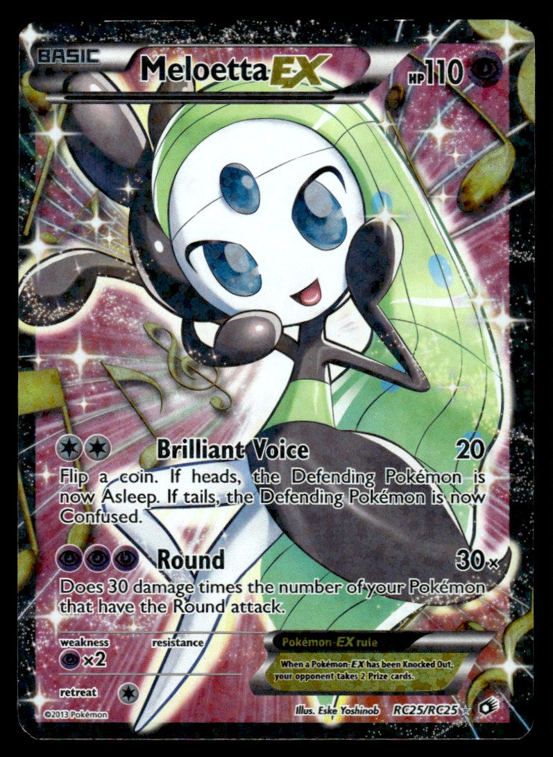 2013 Pokemon Legendary Treasures RC25/RC25 Meloetta EX Light Play