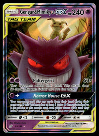 2019 Pokemon Sun & Moon - Team Up 53 Gengar & Mimikyu-GX Damaged