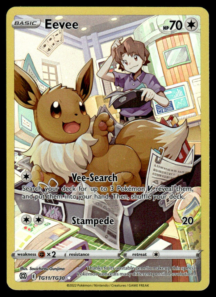 2022 Pokemon Brilliant Stars TG11/TG30 Eevee Near Mint
