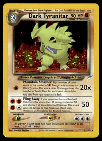 2002 Pokemon Neo Destiny 11/105 Dark Tyranitar Heavy Play