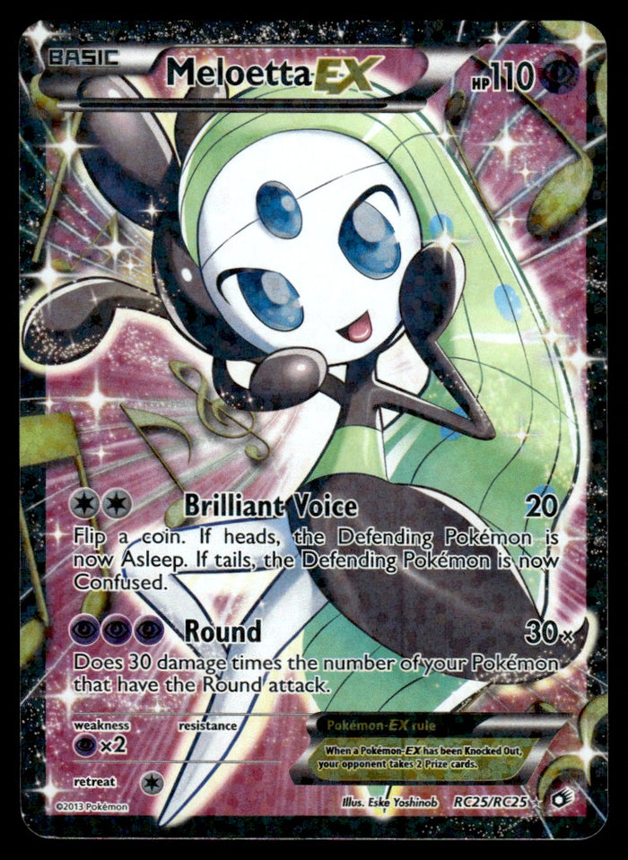 2013 Pokemon Black & White Series - Radiant Collection 25 Meloetta EX Light Play