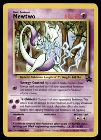 2000 Pokemon Black Star Promos 12 Mewtwo Heavy Play