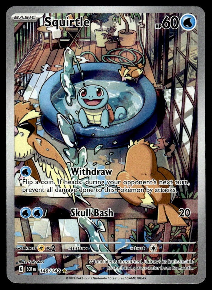 2024 Pokemon Scarlet & Violet Series - Stellar Crown 148 Squirtle Light Play