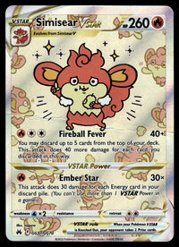 2023 Pokemon Crown Zenith GG37/GG70 Simisear VSTAR Heavy Play
