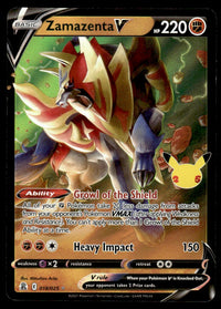 2021 Pokemon Sword & Shield - Celebrations 18 Zamazenta V Heavy Play