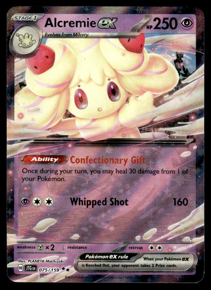 2025 Pokemon Scarlet & Violet - Journey Together 075/159 Alcremie ex Near Mint