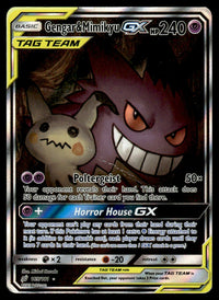 2019 Pokemon Team Up 165/181 Gengar & Mimikyu GX Heavy Play