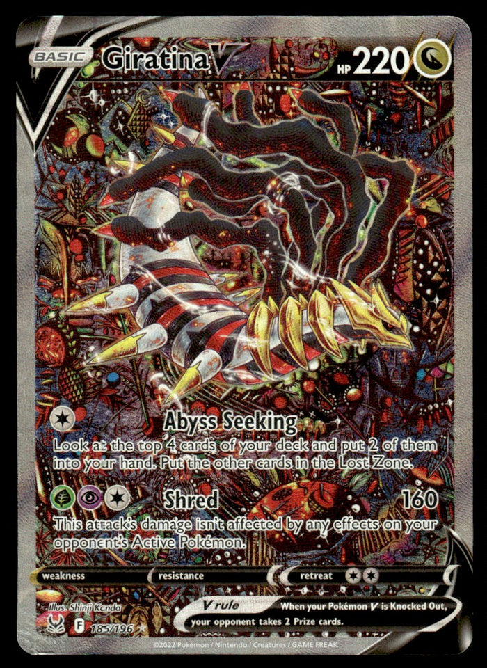 2022 Pokemon Lost Origin 186 Giratina V Corner Damager Left Bottom Heavy Play