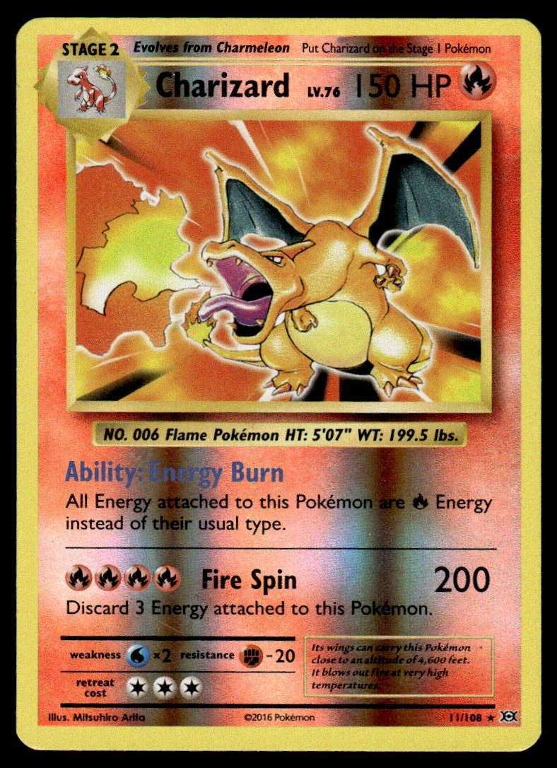 2016 Pokemon XY - Evolutions 11 Charizard Heavy Play