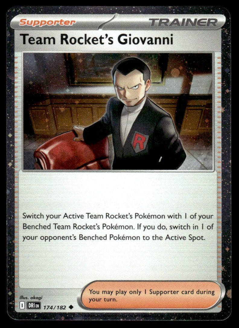 2025 Pokemon Scarlet & Violet Series - Destined Rivals 174 Team Rocket's Giovanni Near Mint
