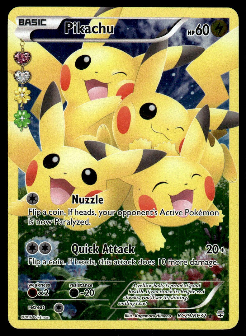 2016 Pokemon XY - Generations RC29/RC32 Pikachu Heavy Play