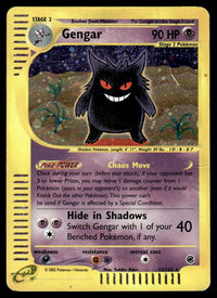 2002 Pokemon E-Card - Expedition 13/165 Gengar Damaged