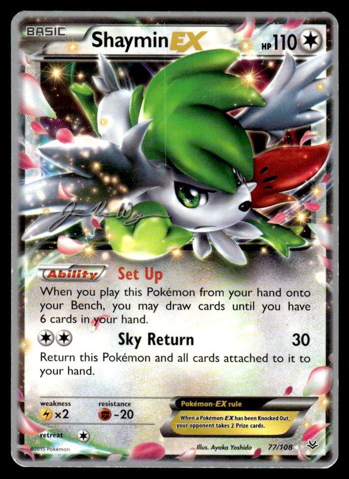 2015 Pokemon XY - Roaring Skies 77 Shaymin-EX Heavy Play