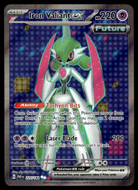 2023 Pokemon Paradox Rift 225/182 Iron Valiant ex Near Mint