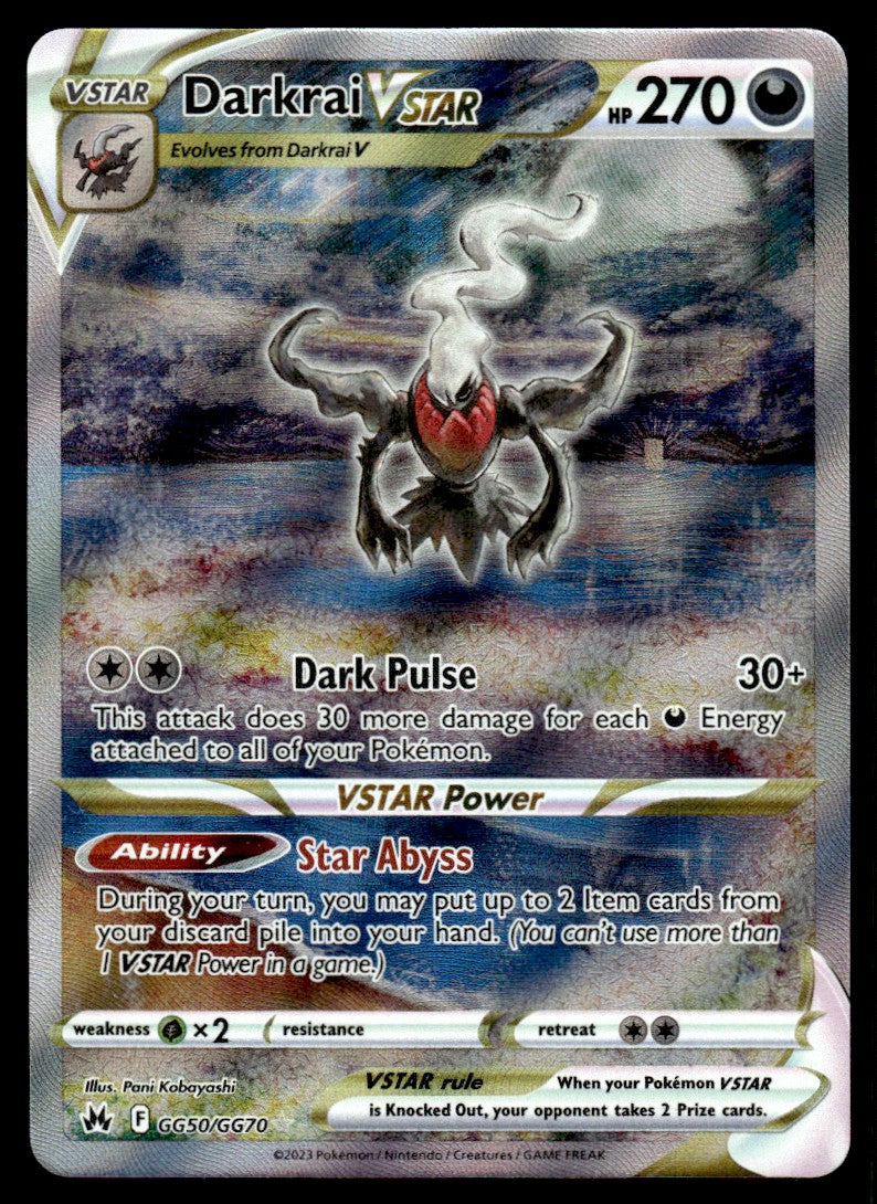 2023 Pokemon Crown Zenith GG50/GG70 Darkrai VSTAR Near Mint