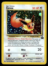 2000 Pokemon Black Star Promos 11 Eevee Light Play