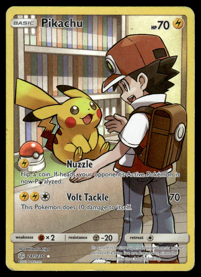 2019 Pokemon Sun & Moon - Cosmic Eclipse 241/236 Pikachu Heavy Play