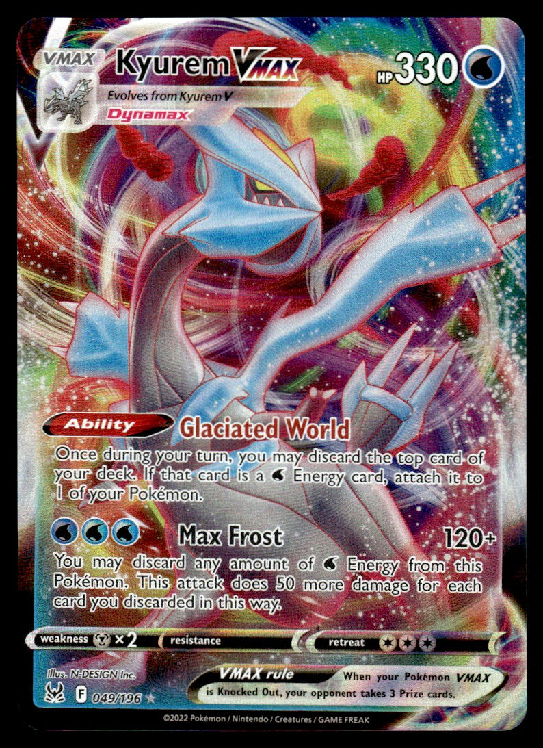 2022 Pokemon Sword & Shield - Lost Origin 49 Kyurem VMAX Near Mint