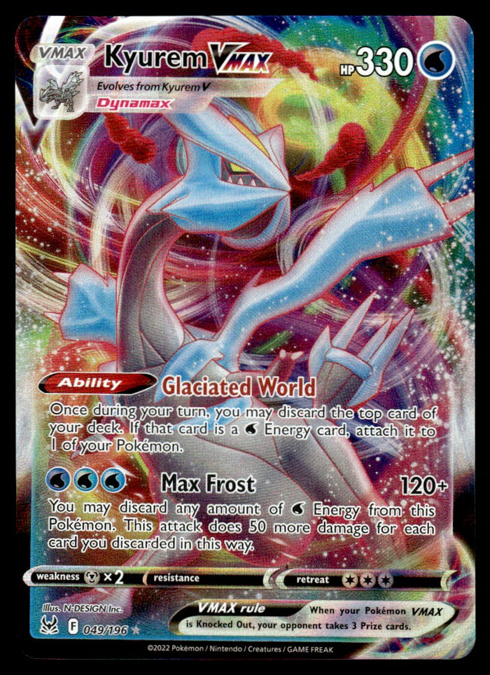 2022 Pokemon Sword & Shield - Lost Origin 49 Kyurem VMAX Near Mint