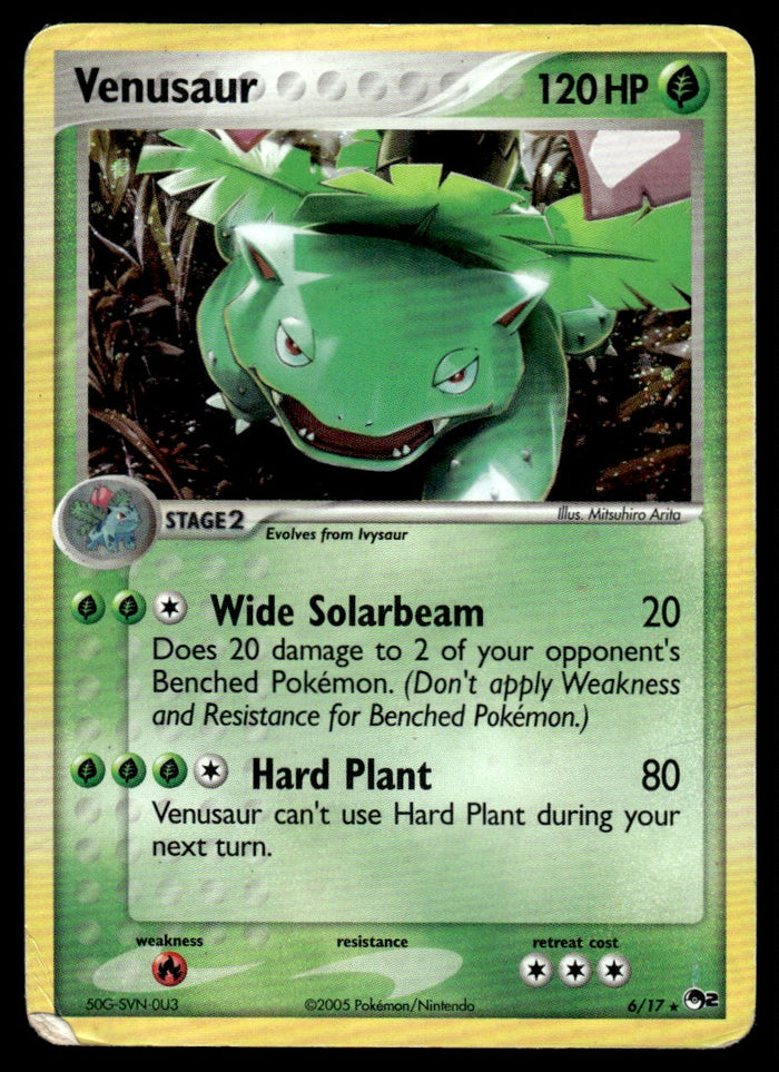 2005 Pokemon EX, POP - POP Series 2 6 Venusaur Damaged