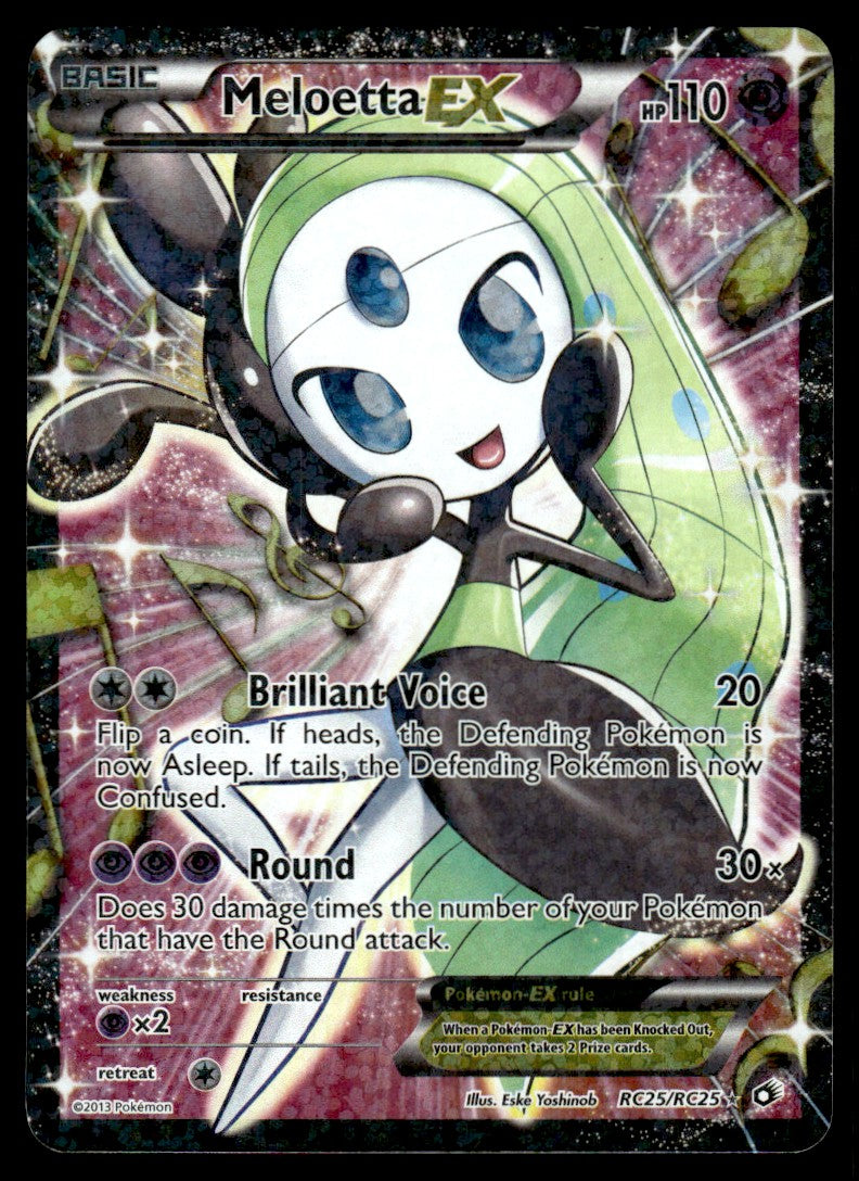 2013 Pokemon Legendary Treasures RC25/RC25 Meloetta EX Heavy Play