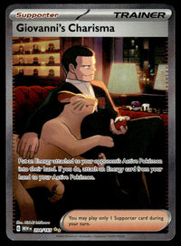 2023 Pokemon Scarlet & Violet Series - Scarlet & Violet - 151 204 Giovanni's Charisma Light Play