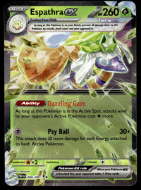 2024 Pokemon Scarlet & Violet - Paldean Fates 006/091 Espathra ex Near Mint