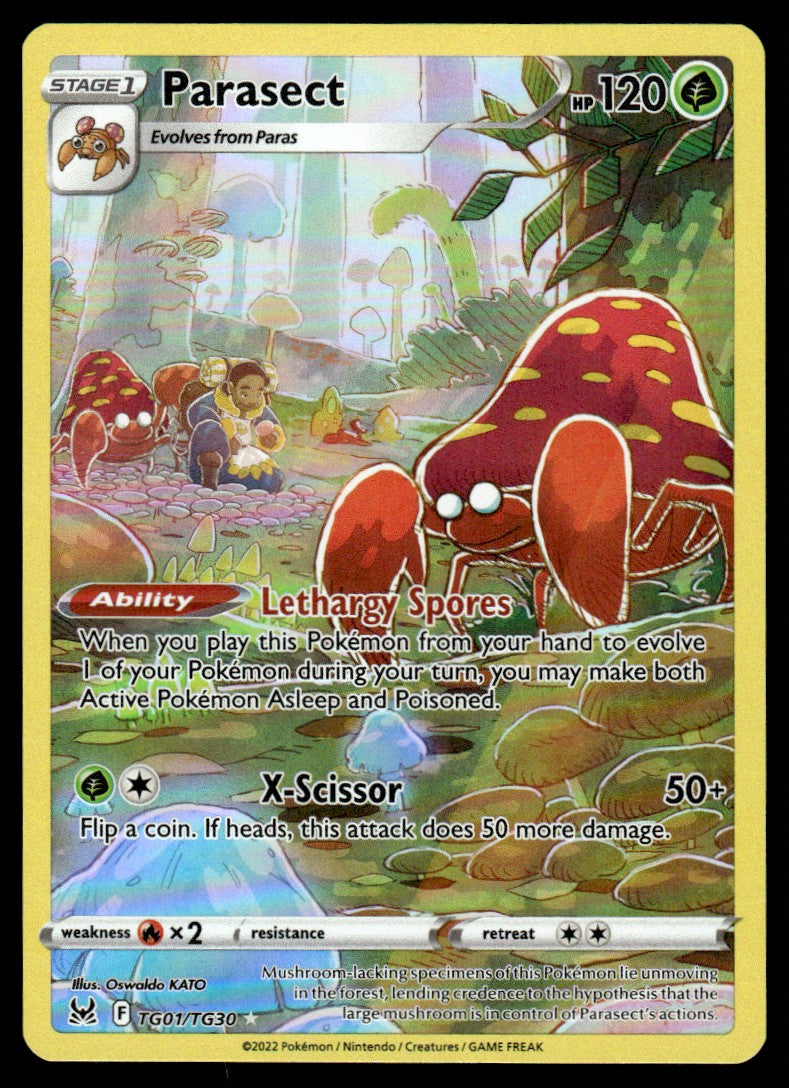 2022 Pokemon Sword & Shield Series - Lost Origin - Trainer Gallery TG1 Parasect Near Mint