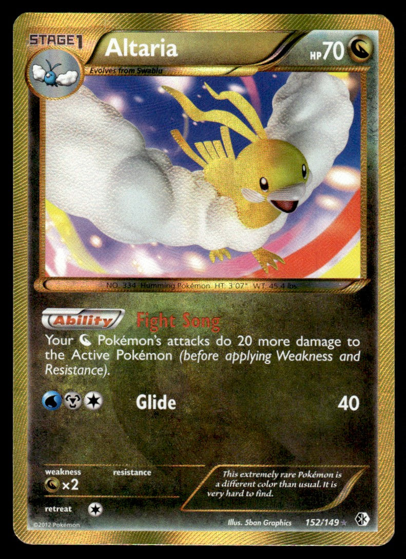 2012 Pokemon Boundaries Crossed 152/149 Altaria Heavy Play
