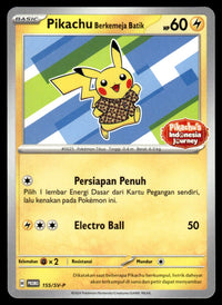 2024 Pokemon Scarlet Violet Promo 155/SV-P Pikachu Berkemeja Batik Near Mint