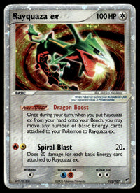 2005 Pokemon EX Deoxys 102/107 Rayquaza ex Damaged