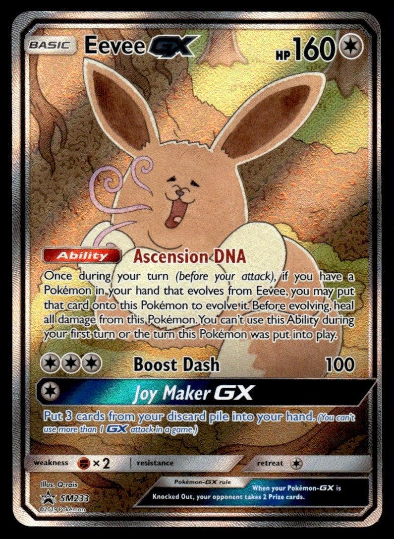 2019 Pokemon Sun & Moon Promos SM233 Eevee GX Light Play
