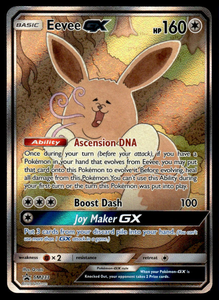 2019 Pokemon Sun & Moon Promos SM233 Eevee GX Light Play