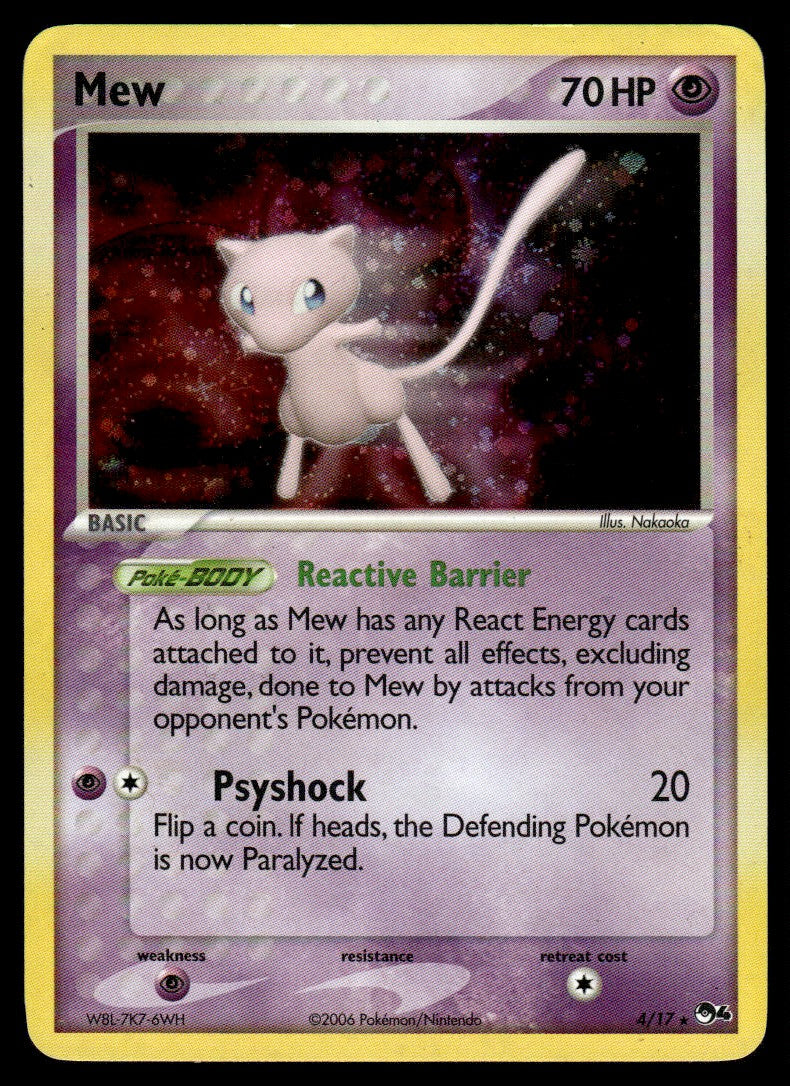 2006 Pokemon EX, POP - POP Series 4 4 Mew Damaged