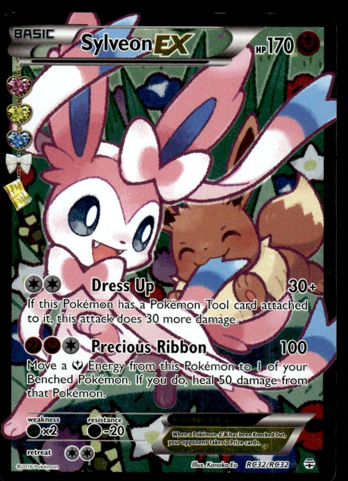 2016 Pokemon Generations - Radiant Collection RC32 Sylveon ex Heavy Play