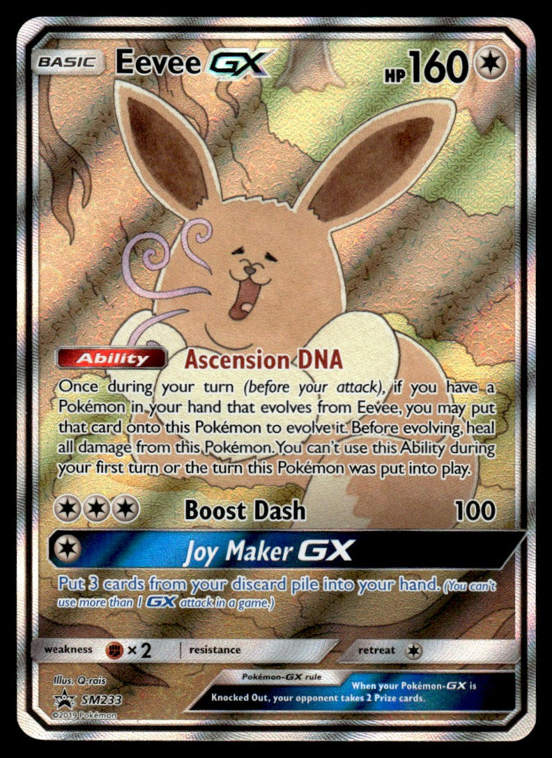 2019 Pokemon Sun & Moon Promos SM233 Eevee GX Light Play