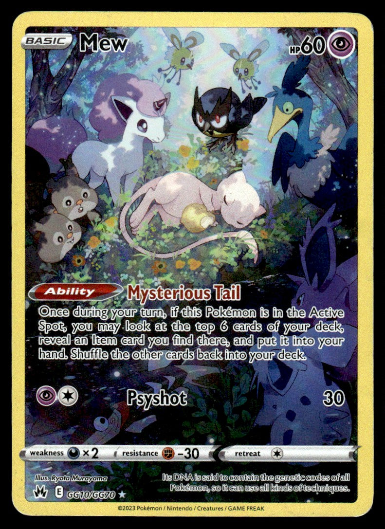 2023 Pokemon Sword & Shield Series - Crown Zenith - Galarian Gallery GG10 Mew Light Play