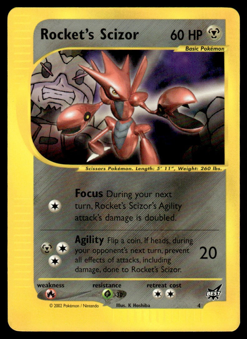 2003 Pokemon Best Of Game 4 Rocket’s Scizor Light Play