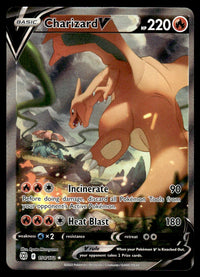 2022 Pokemon Brilliant Stars 154/172 Charizard V Heavy Play
