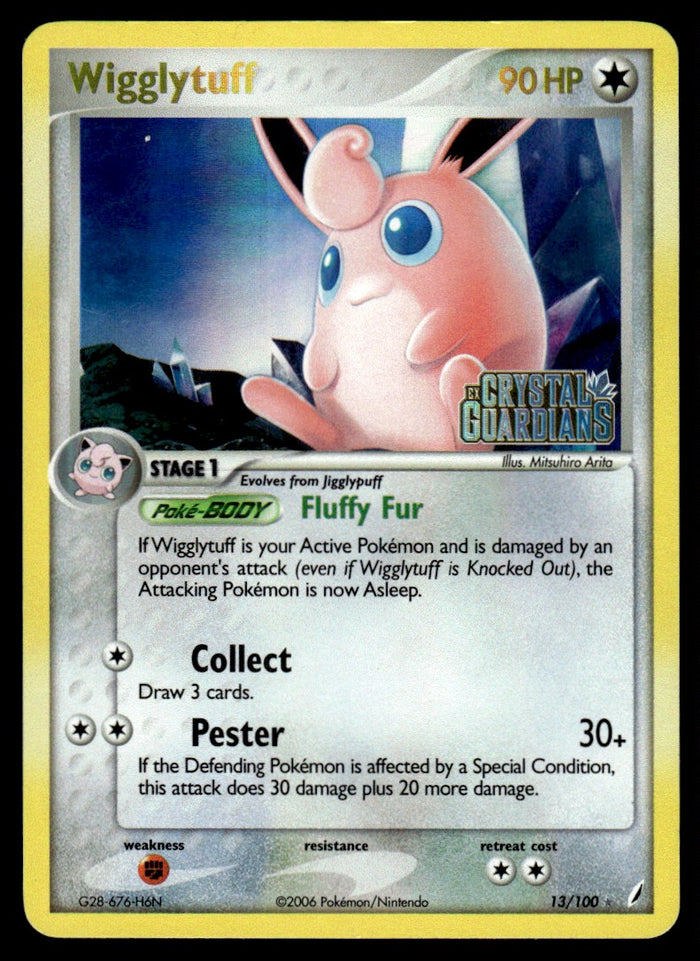 2006 Pokemon EX - Crystal Guardians 13 Wigglytuff Heavy Play