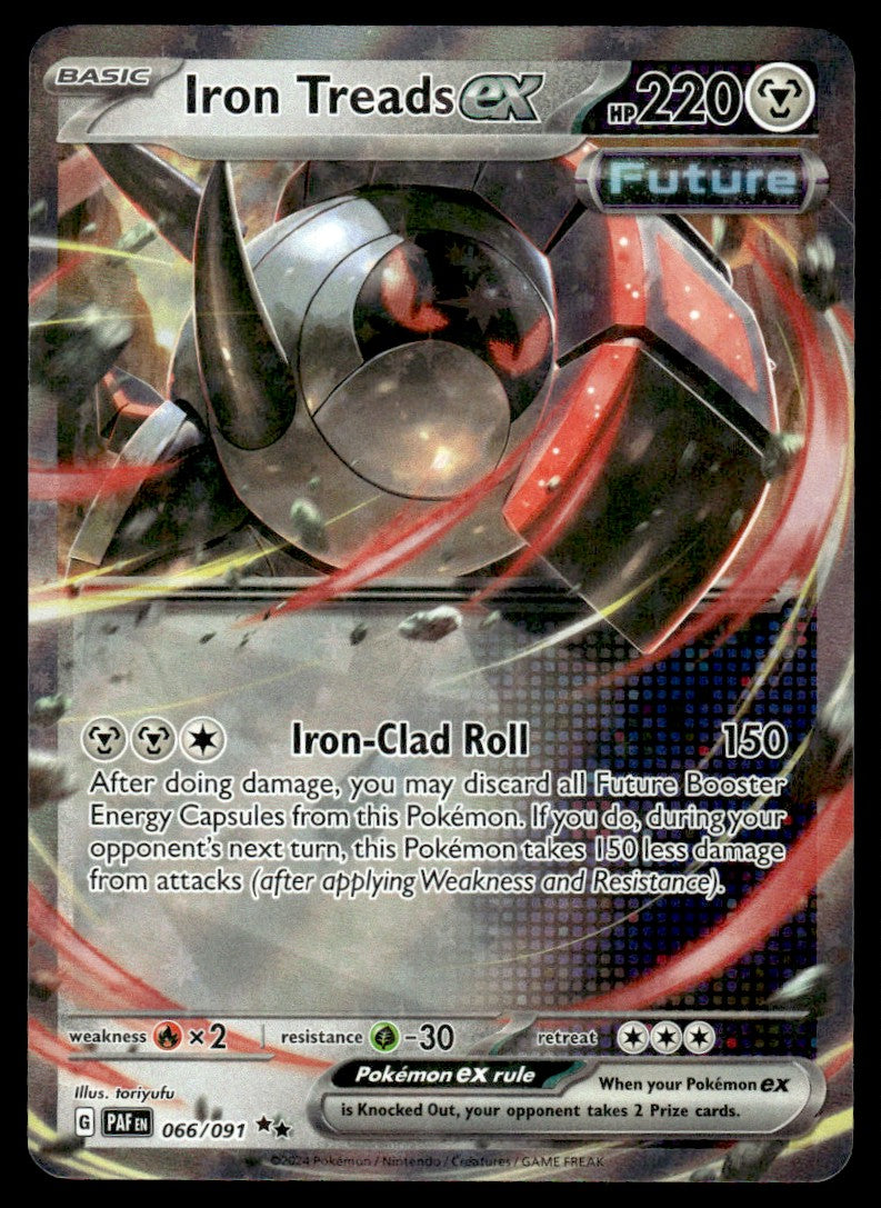 2024 Pokemon Scarlet & Violet - Paldean Fates 066/091 Iron Treads ex Near Mint