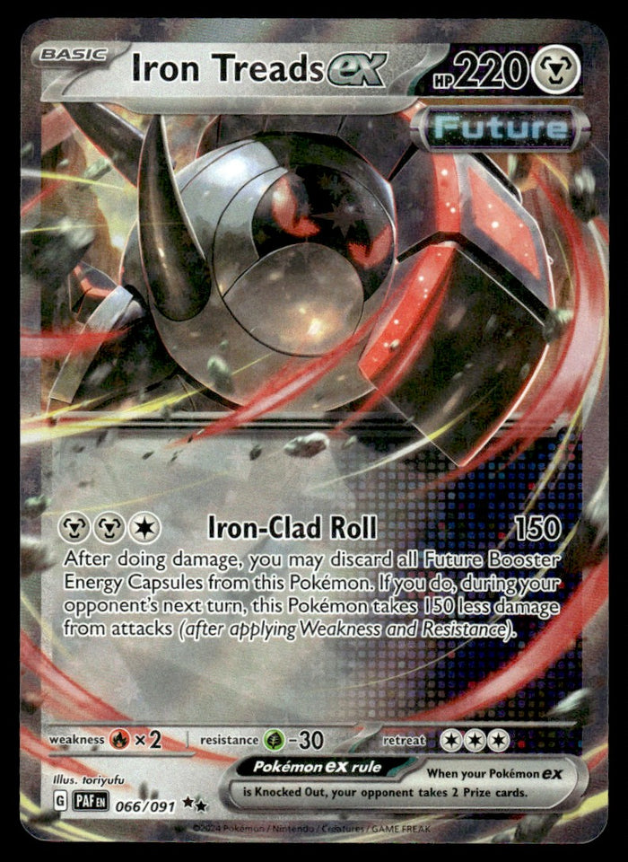2024 Pokemon Scarlet & Violet - Paldean Fates 066/091 Iron Treads ex Near Mint