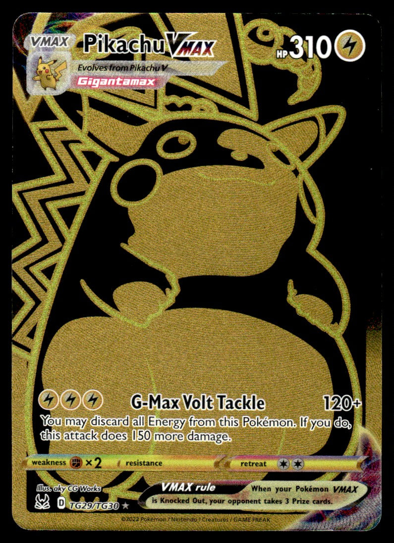 2022 Pokemon Sword & Shield - Lost Origin TG29/TG30 Pikachu VMAX Light Play