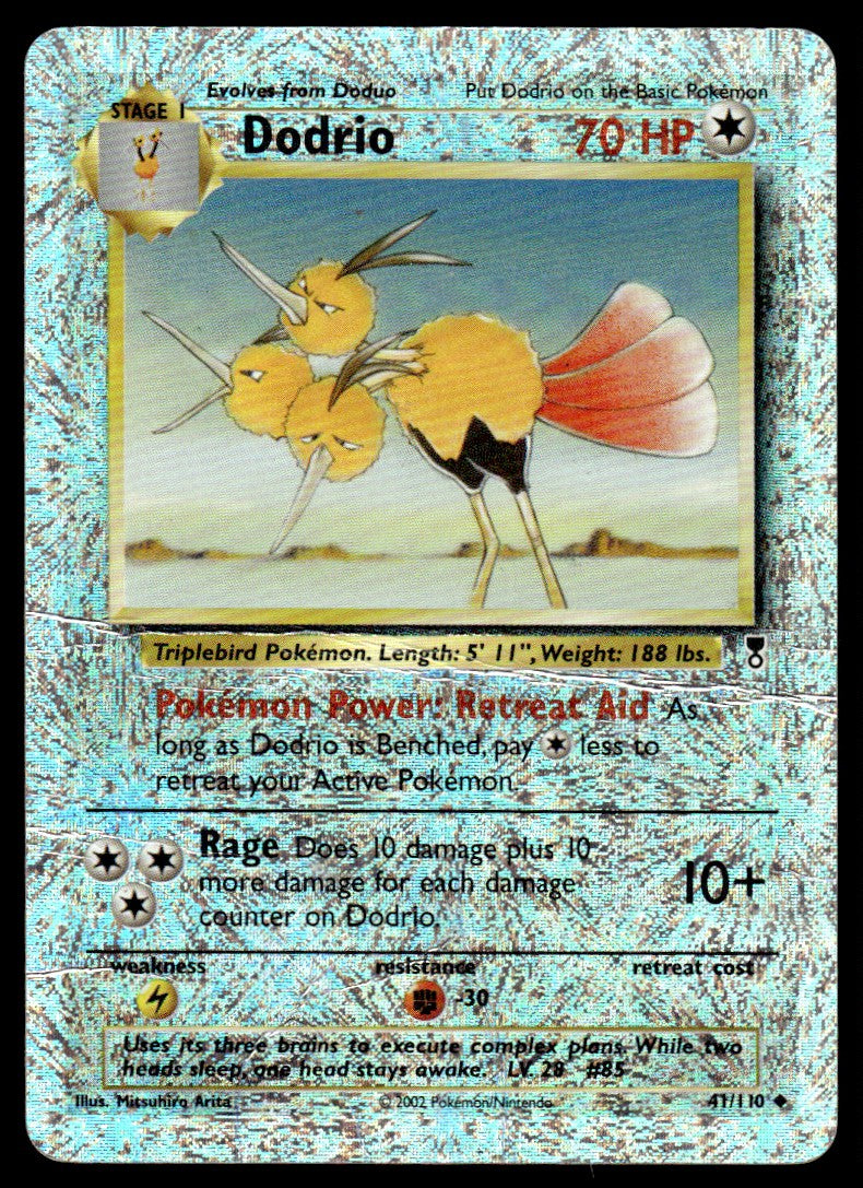 2002 Pokemon Other - Legendary Collection 41/110 Dodrio Damaged