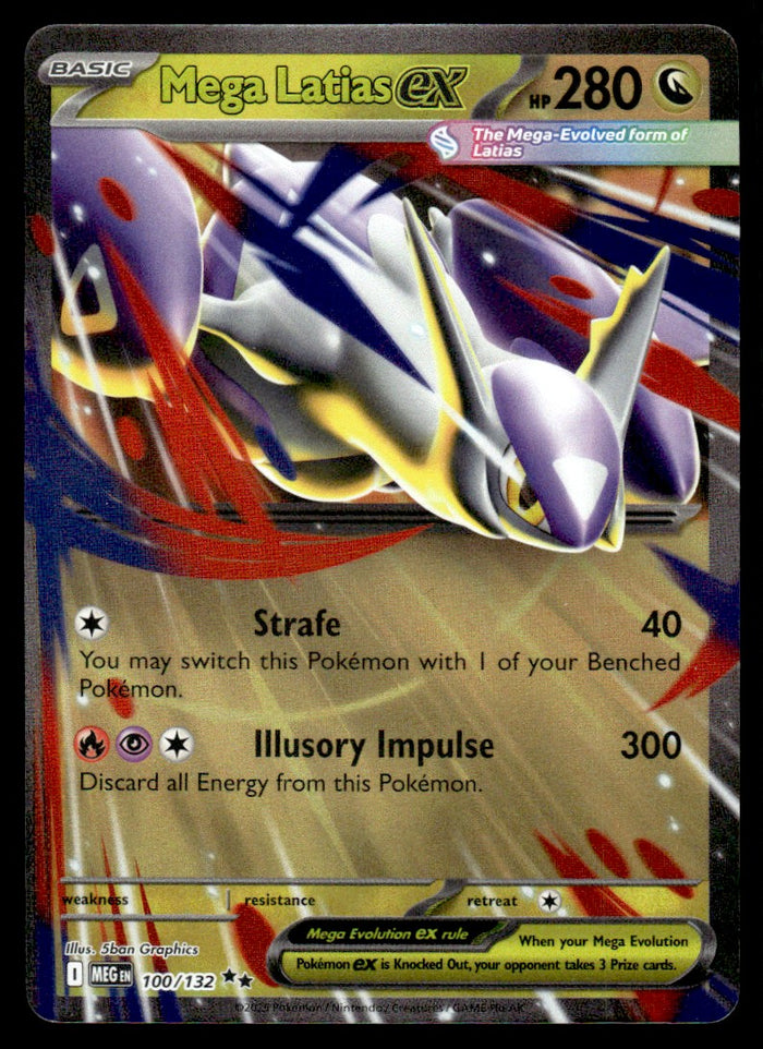 2025 Pokemon Mega Evolution 100/132 Mega Latias ex Near Mint