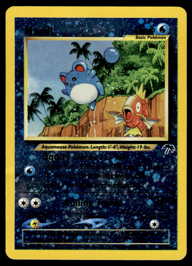 2001 Pokemon Southern Islands 11 Marill Heavy Play