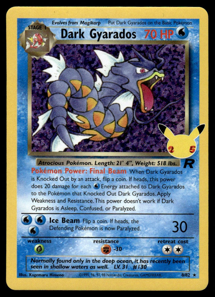 2000 Pokemon Classic - Team Rocket 8 Dark Gyarados Near Mint